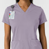 RENEW Knit Women's 2-Pocket Scrub Top Wisteria side detail 1