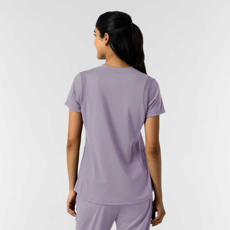 RENEW Knit Women's 2-Pocket Scrub Top Wisteria back view