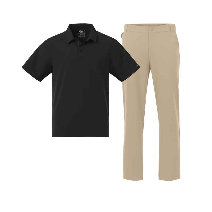 Nurtur Men's Polo and Chino Scrub Set