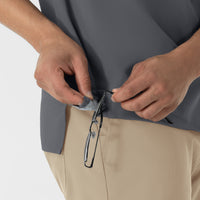 NURTUR Men's Polo - Pewter glasses wipe