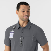 NURTUR Men's Polo - Pewter neckline