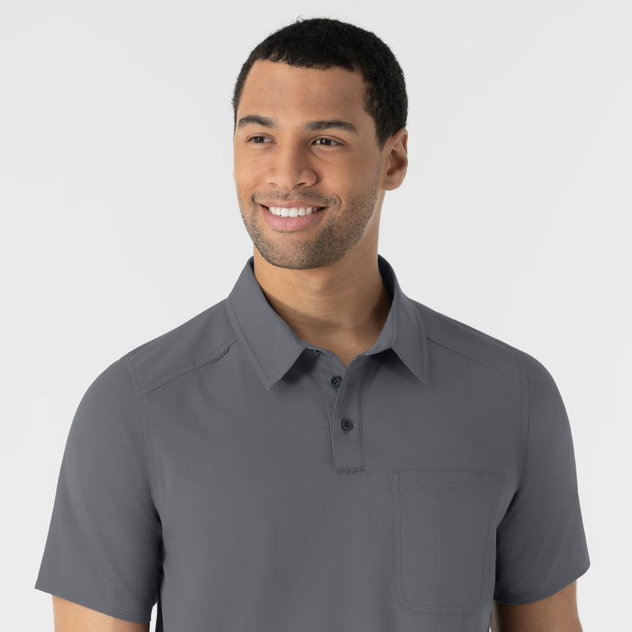 NURTUR Men's Polo - Pewter collar