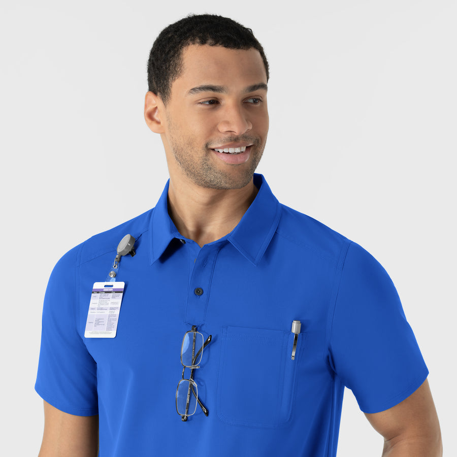 NURTUR Men's Polo - Royal neckline