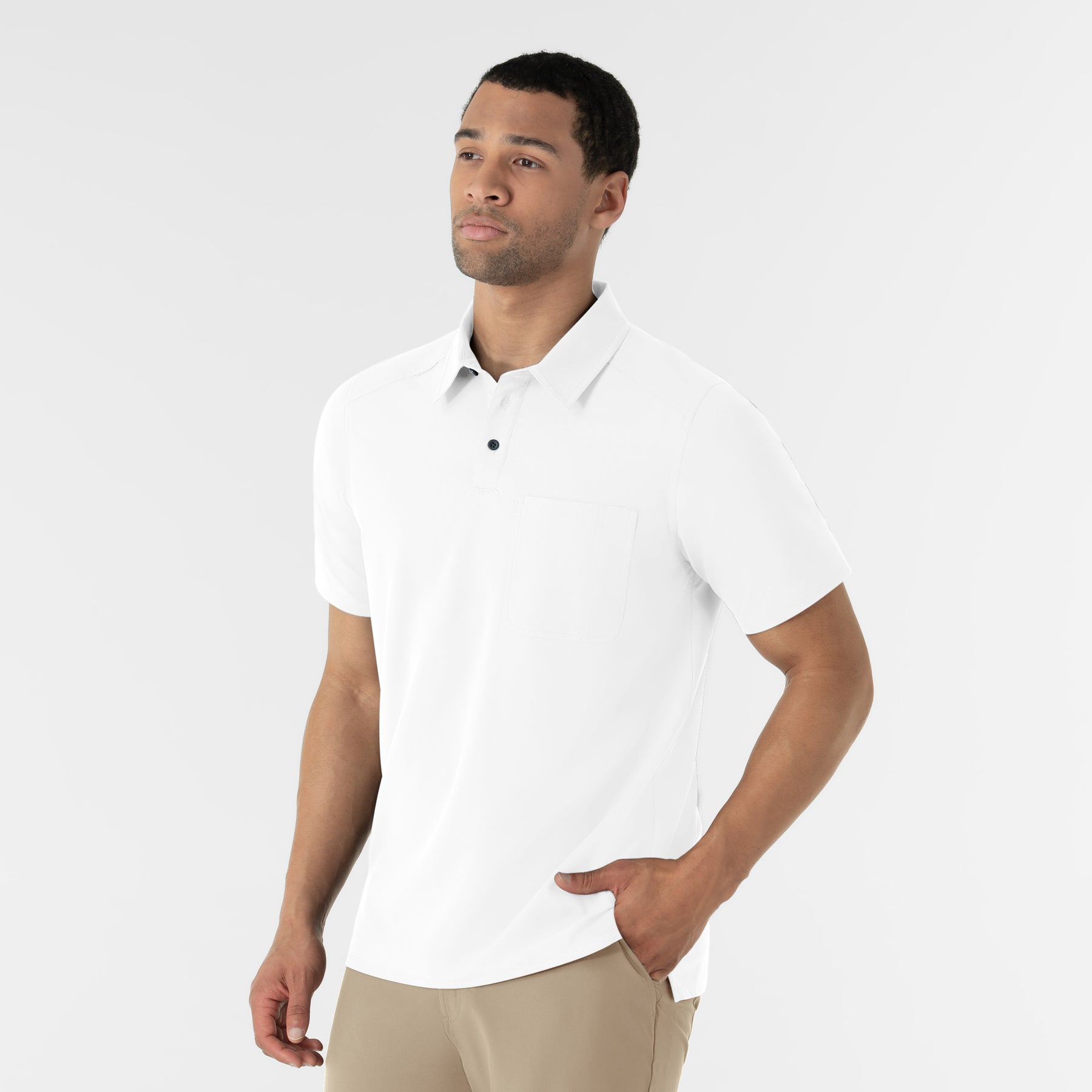 NURTUR Men's Polo - White side