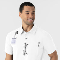 NURTUR Men's Polo - White neckline