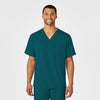 PRO Men's V-Neck Scrub Top Caribbean Blue