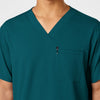 PRO Men's V-Neck Scrub Top Caribbean Blue front detail