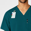 PRO Men's V-Neck Scrub Top Caribbean Blue side detail 1