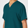 PRO Men's V-Neck Scrub Top Caribbean Blue side detail 2