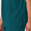 PRO Men's V-Neck Scrub Top Caribbean Blue hemline detail