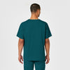 PRO Men's V-Neck Scrub Top Caribbean Blue back view