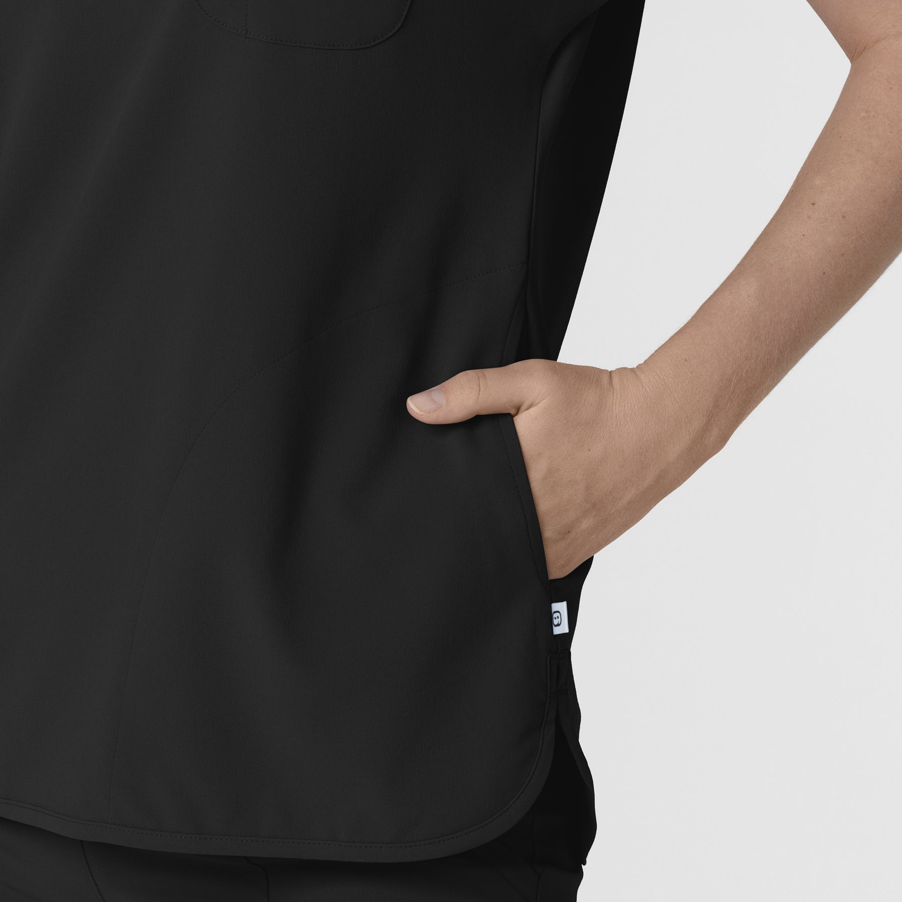 RENEW Women's Dolman Scrub Top Black back detail