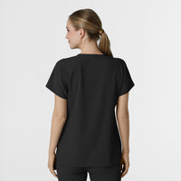 RENEW Women's Dolman Scrub Top Black back view