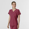 RENEW Women's Dolman Scrub Top Carnation side view