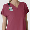 RENEW Women's Dolman Scrub Top Carnation side detail 2