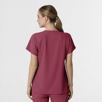 RENEW Women's Dolman Scrub Top Carnation back view