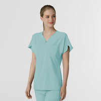 RENEW Women's Dolman Scrub Top Coastal Blue side view