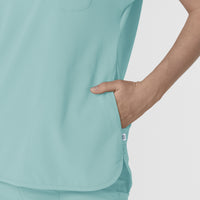 RENEW Women's Dolman Scrub Top Coastal Blue back detail