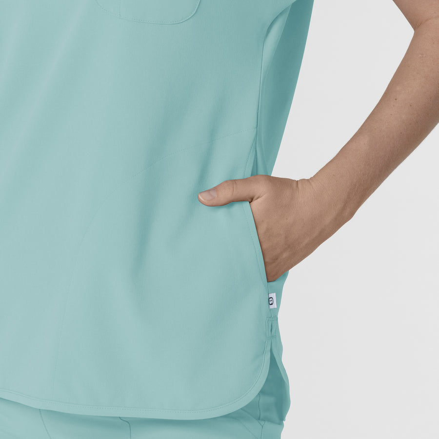RENEW Women's Dolman Scrub Top Coastal Blue back detail