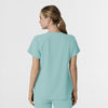 RENEW Women's Dolman Scrub Top Coastal Blue back view