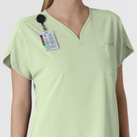 RENEW Women's Dolman Scrub Top Fresh Mint side detail 2