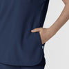 RENEW Women's Dolman Scrub Top Navy back detail