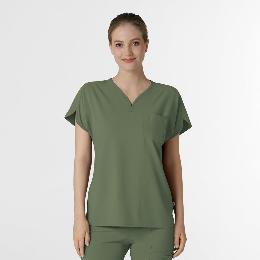 RENEW Women's Dolman Scrub Top - Olive