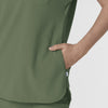 RENEW Women's Dolman Scrub Top Olive back detail