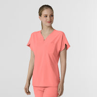 RENEW Women's Dolman Scrub Top Paradise Pink side view