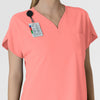 RENEW Women's Dolman Scrub Top Paradise Pink side detail 2