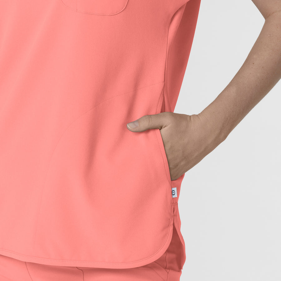 RENEW Women's Dolman Scrub Top Paradise Pink back detail