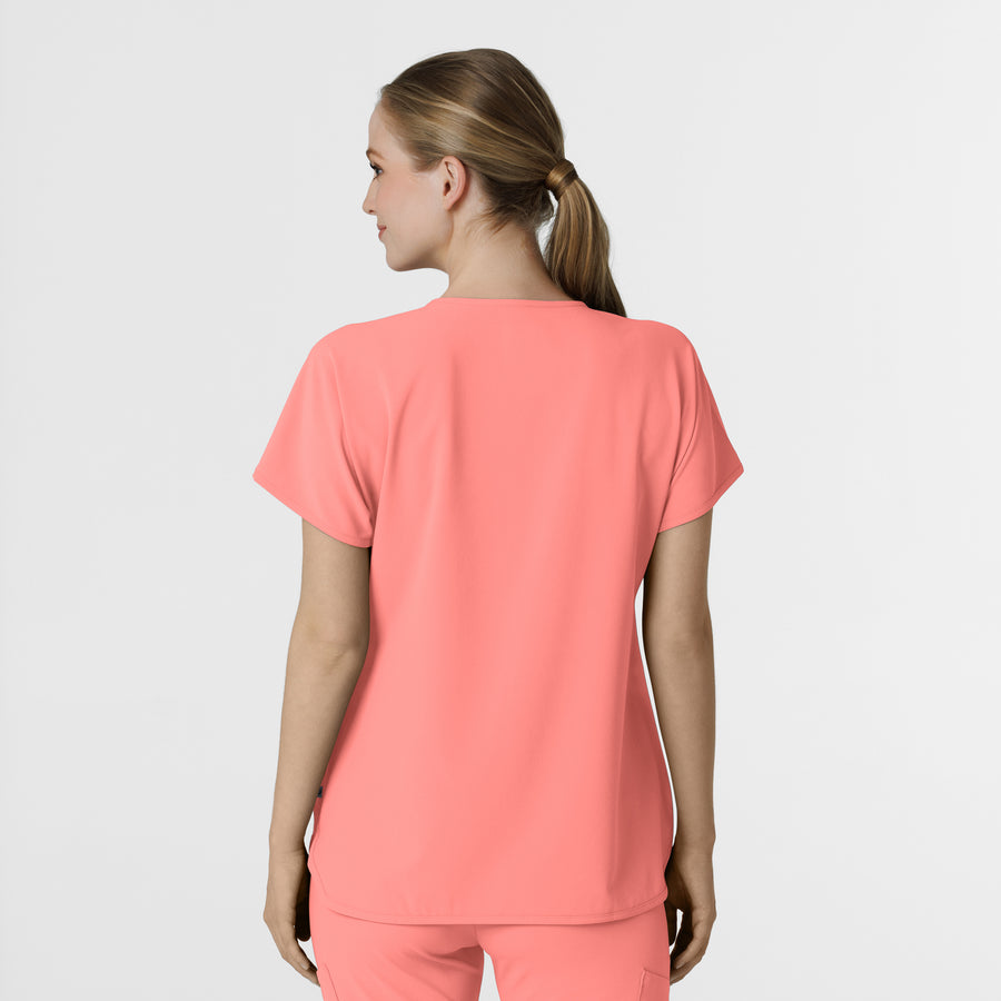RENEW Women's Dolman Scrub Top Paradise Pink back view