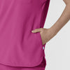 RENEW Women's Dolman Scrub Top Raspberry back detail