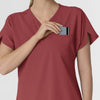 RENEW Women's Dolman Scrub Top - Ruby chest pocket