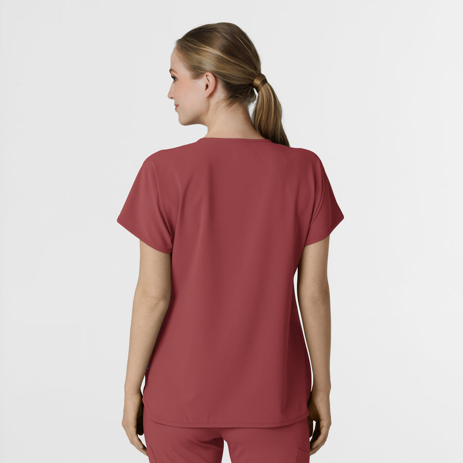 RENEW Women's Dolman Scrub Top - Ruby back