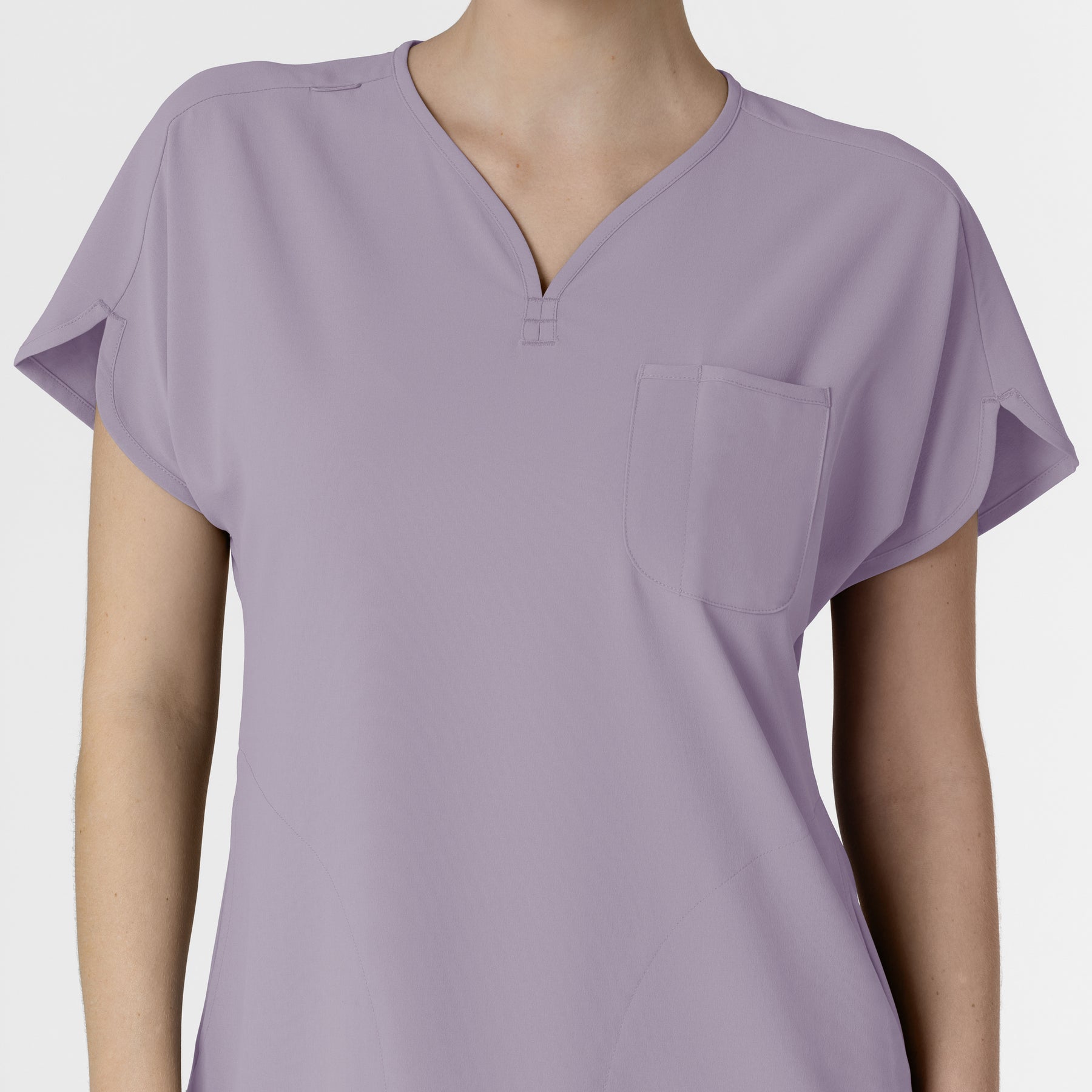 RENEW Women's Dolman Scrub Top Wisteria front detail