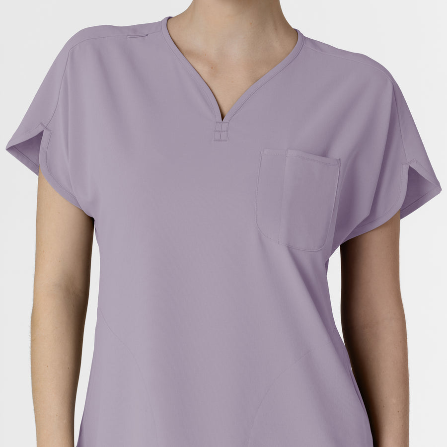 RENEW Women's Dolman Scrub Top Wisteria front detail