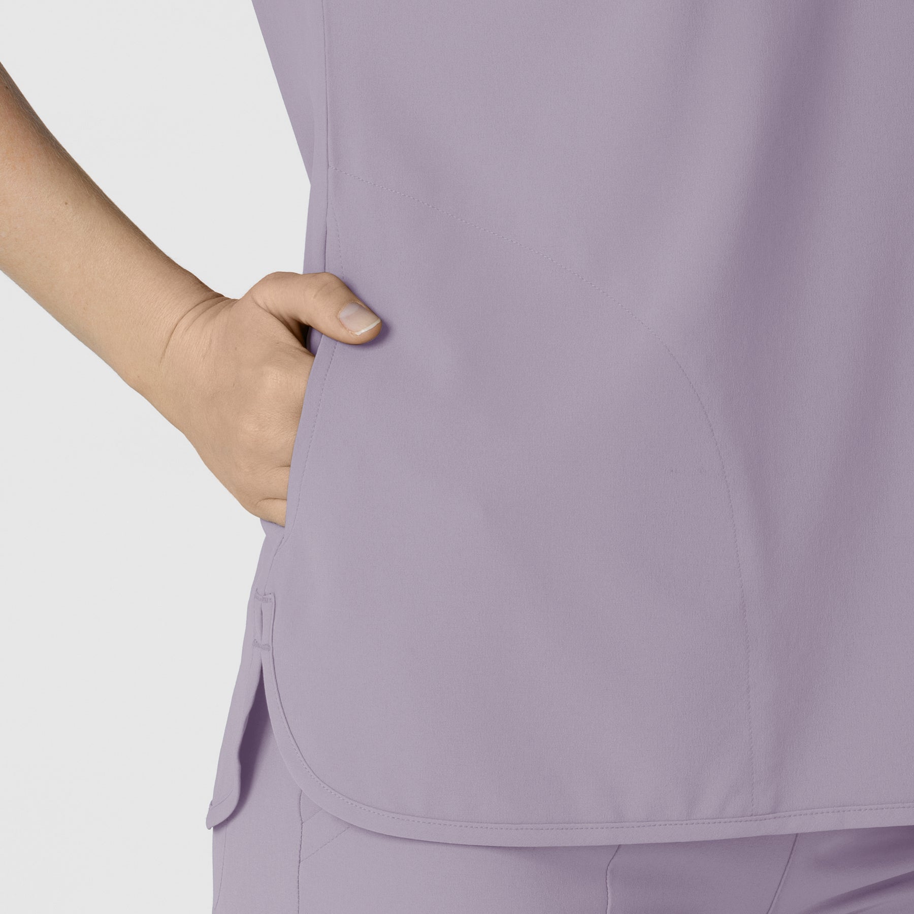 RENEW Women's Dolman Scrub Top Wisteria side detail 1
