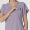 RENEW Women's Dolman Scrub Top Wisteria hemline detail