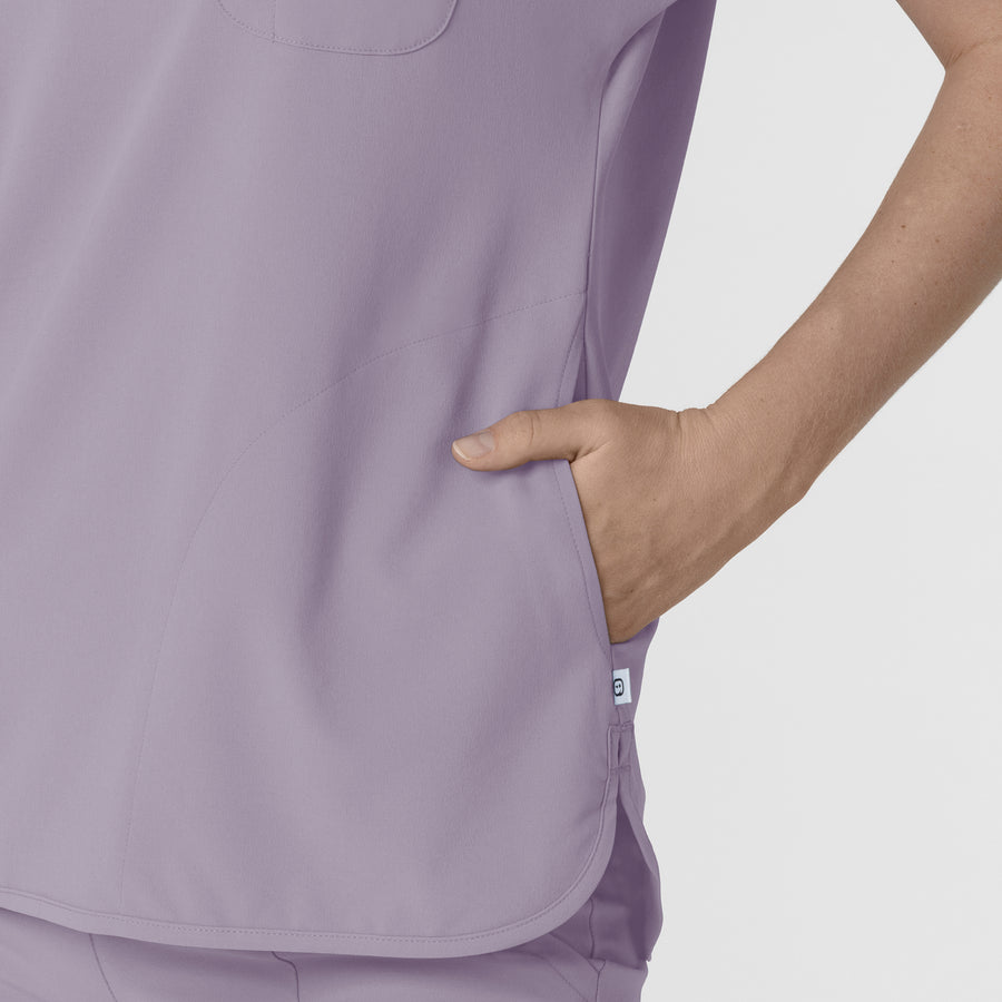 RENEW Women's Dolman Scrub Top Wisteria back detail
