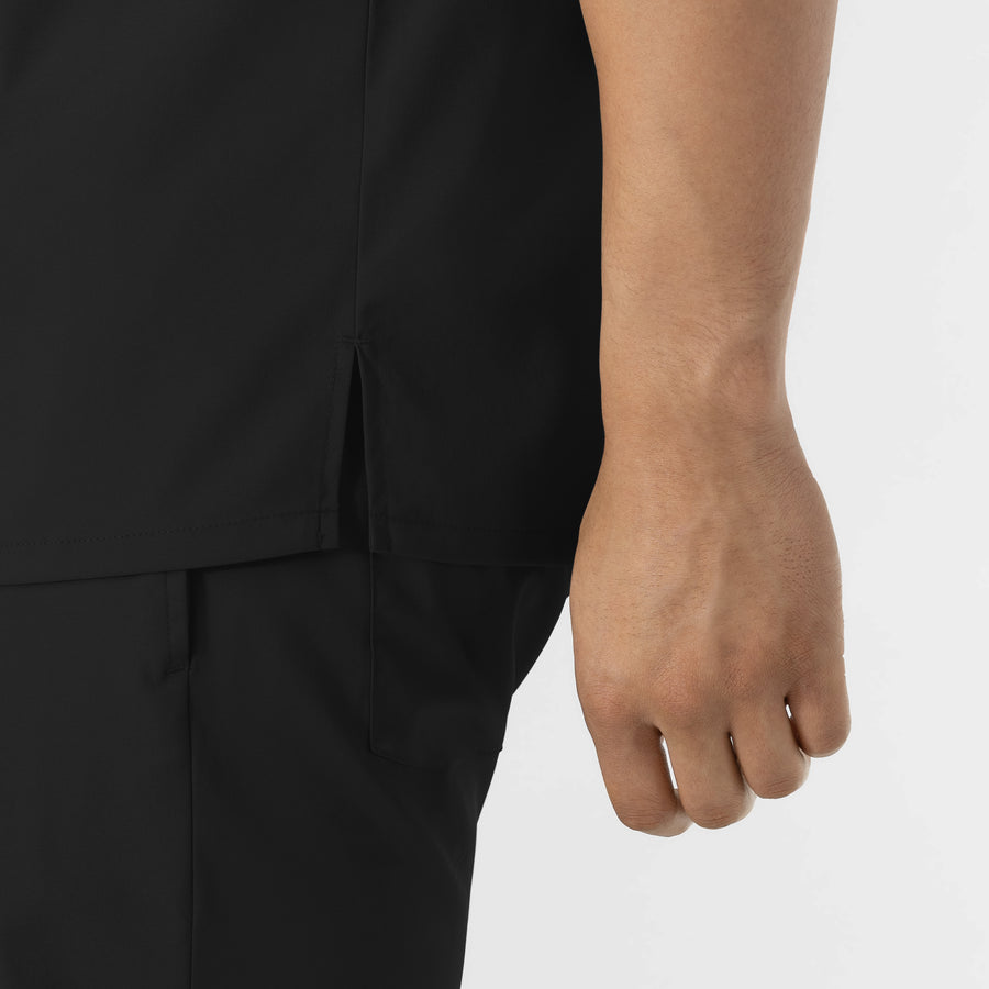 Boundless Men’s Classic Scrub Tee Black front detail