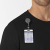 Boundless Men’s Classic Scrub Tee Black side detail 2