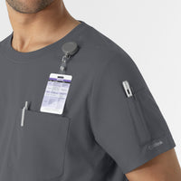 Boundless Men’s Classic Scrub Tee Pewter side detail 1