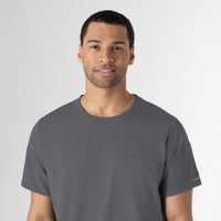 Boundless Men’s Classic Scrub Tee Pewter hemline detail