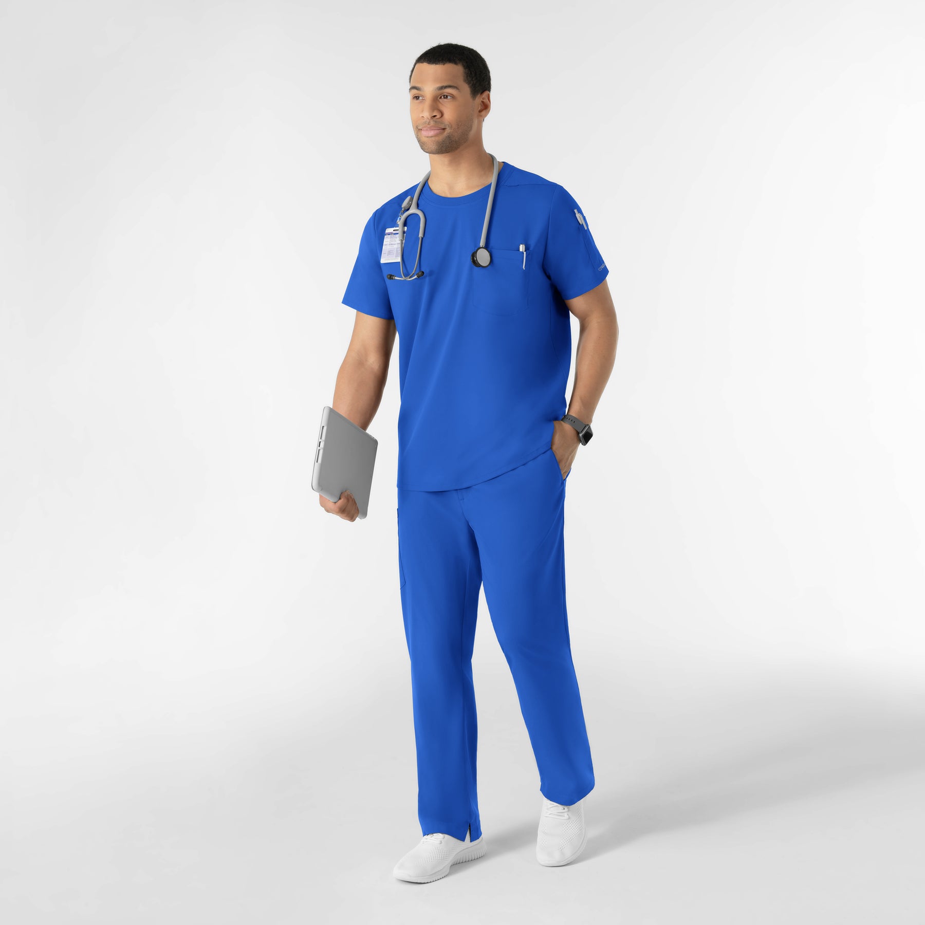 Boundless Men’s Classic Scrub Tee Royal full scrub set