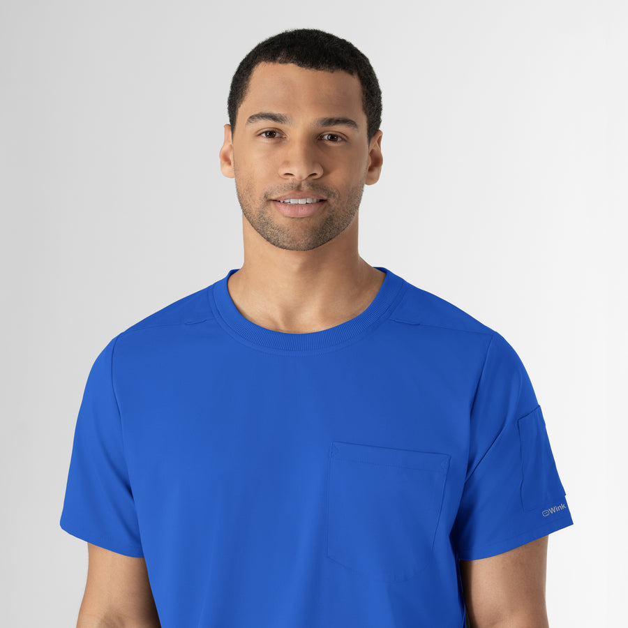 Boundless Men’s Classic Scrub Tee Royal hemline detail
