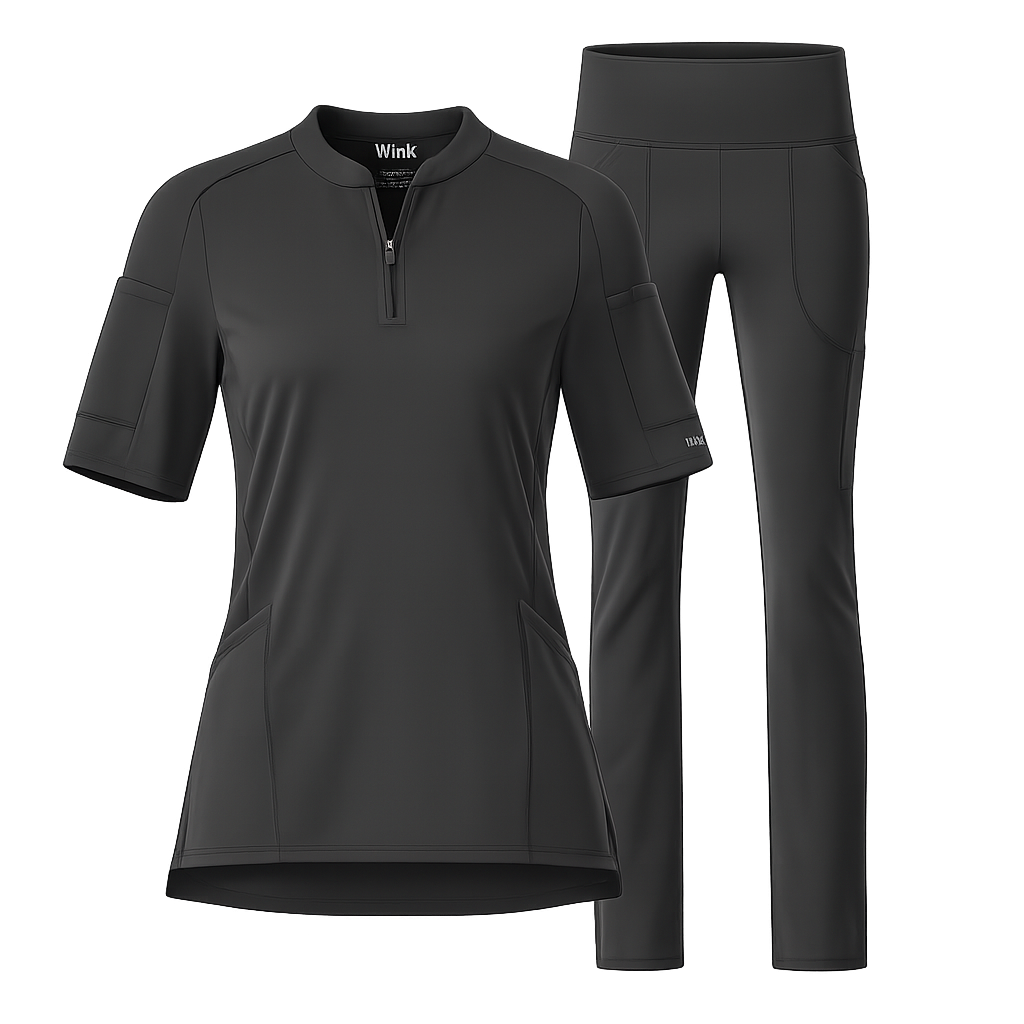 Renew Knit Mid Sleeve and Straight Leg Yoga Scrub Set