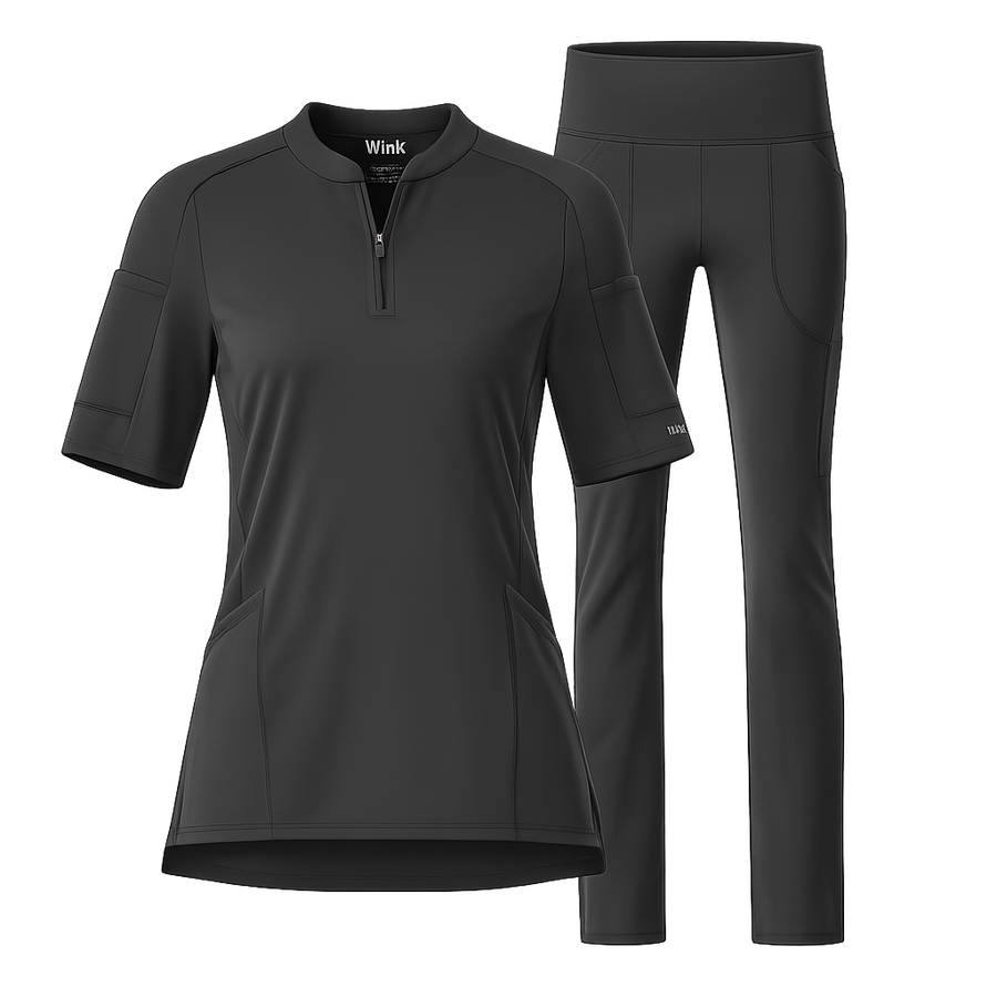 Renew Knit Mid Sleeve and Straight Leg Yoga Scrub Set