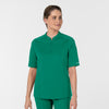 RENEW Women's The Rounds Half-Zip Mid Sleeve Scrub Top Bahama Breeze