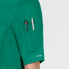 RENEW Women's The Rounds Half-Zip Mid Sleeve Scrub Top Bahama Breeze side detail 2